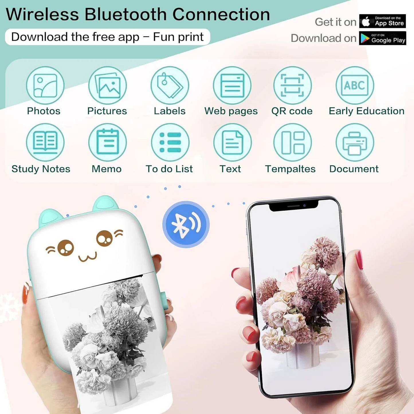 MINI THERMAL PRINTER WIRELESS BLUETOOTH